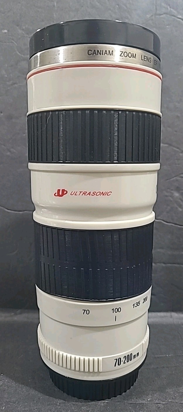 Caniam Canon EF70 200mm Replica, 16 Oz Camera Lens Insulated Travel Mug.