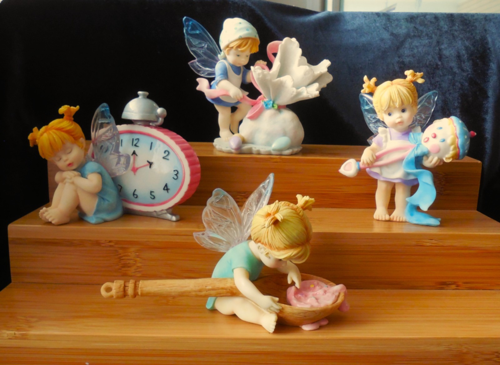 4 Enesco My Little Kitchen Fairies Figurines Collection 2003 & 2004 Taste Tester