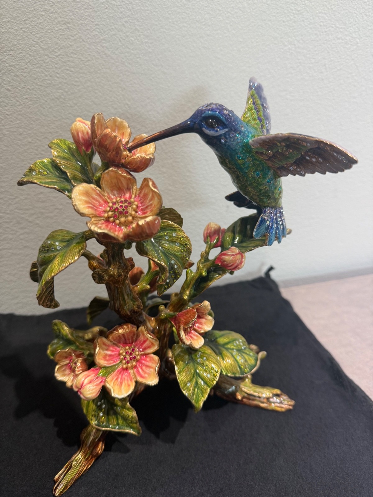 Jay Strongwater Dawn Hummingbird Tableau Figurine Retired Highly Collectible
