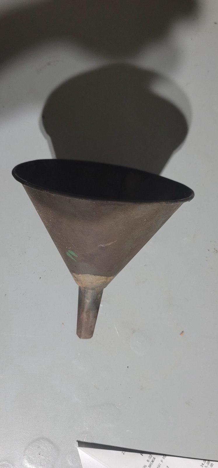 Vintage Tin Funnel for Gas/Oil ~ Car/Truck/Tractor ~ 6” Diameter 7” Tall