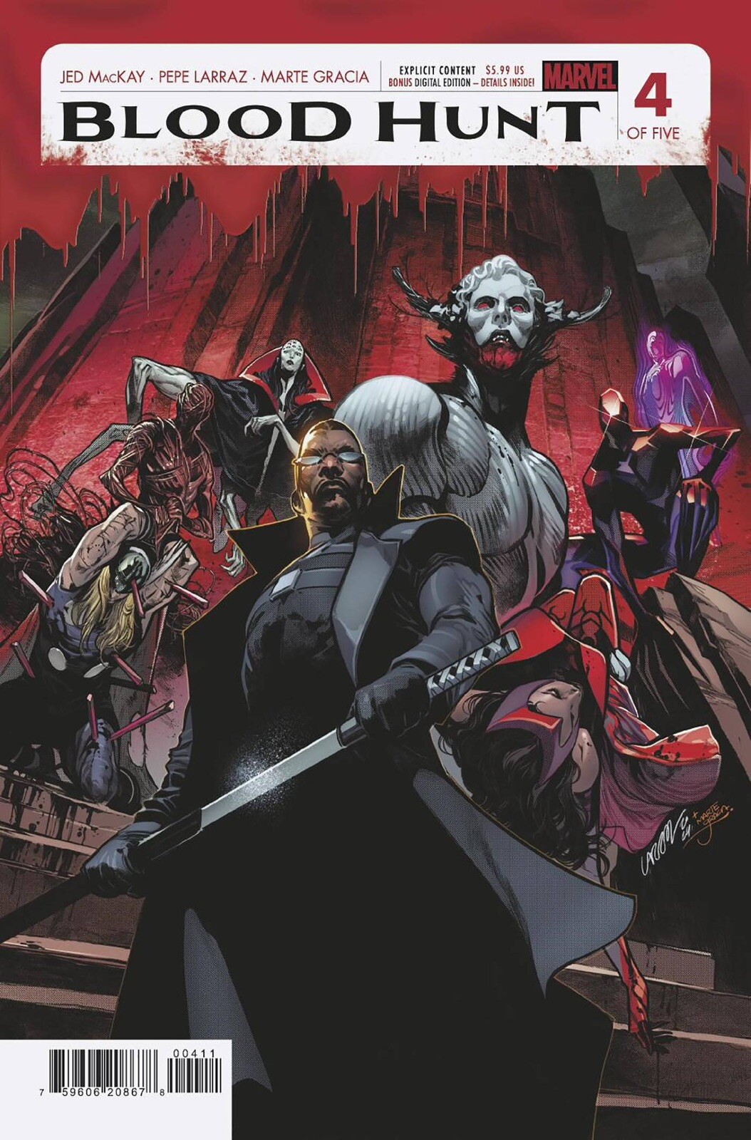 BLOOD HUNT: RED BAND #4 MARVEL COMICS CVR A