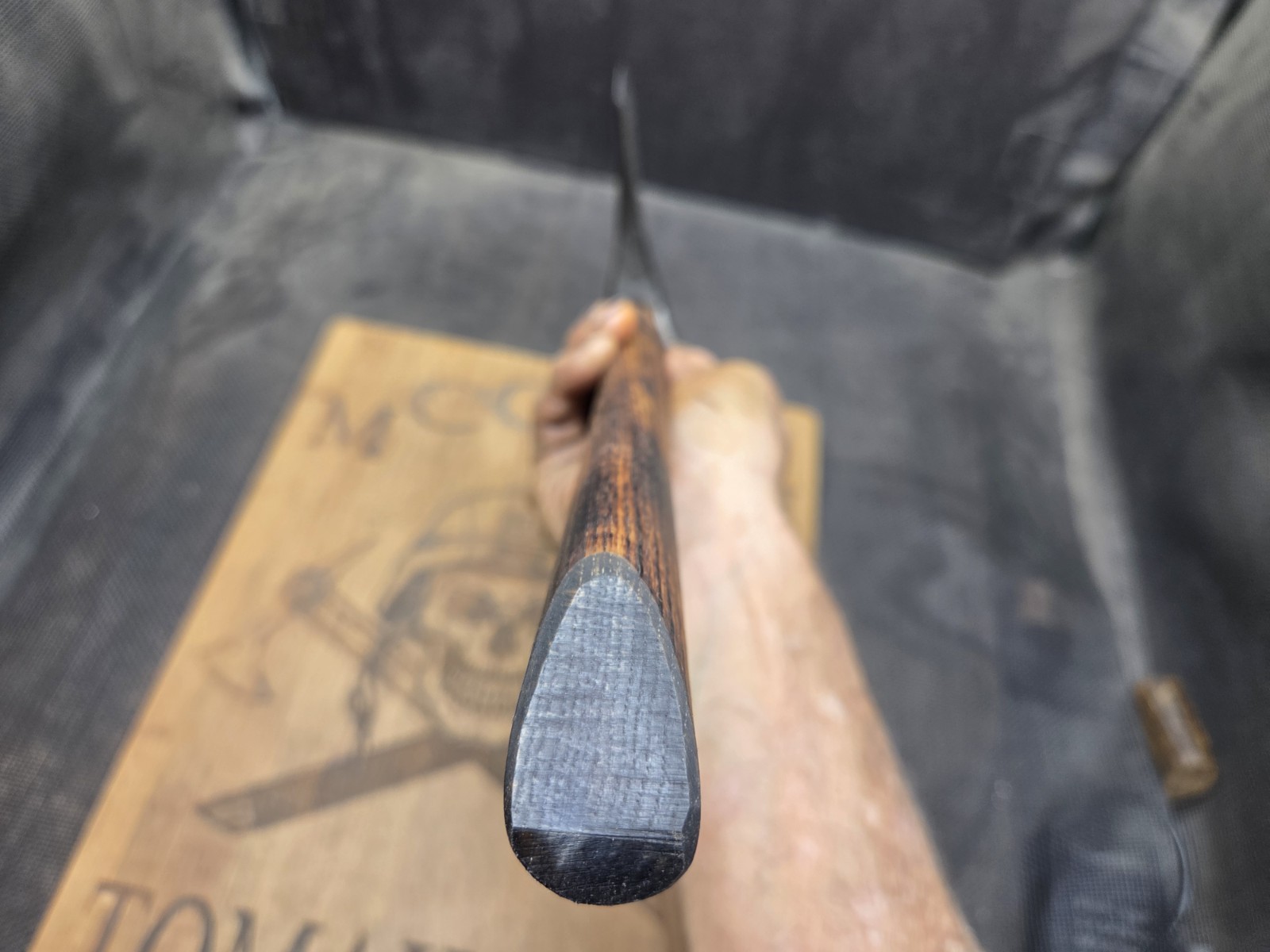 THROWING TOMAHAWK BY MARK MCCOUN 14″ THROWING POLL AXE MADE IN THE USA