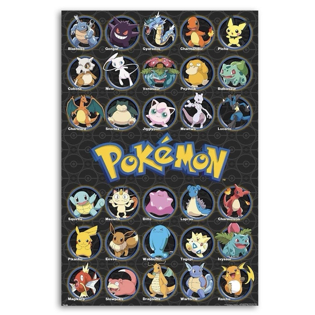 Pokémon: All-Time Favorites Wall Poster 22.375″x34″ Sealed Rolled Up 2017