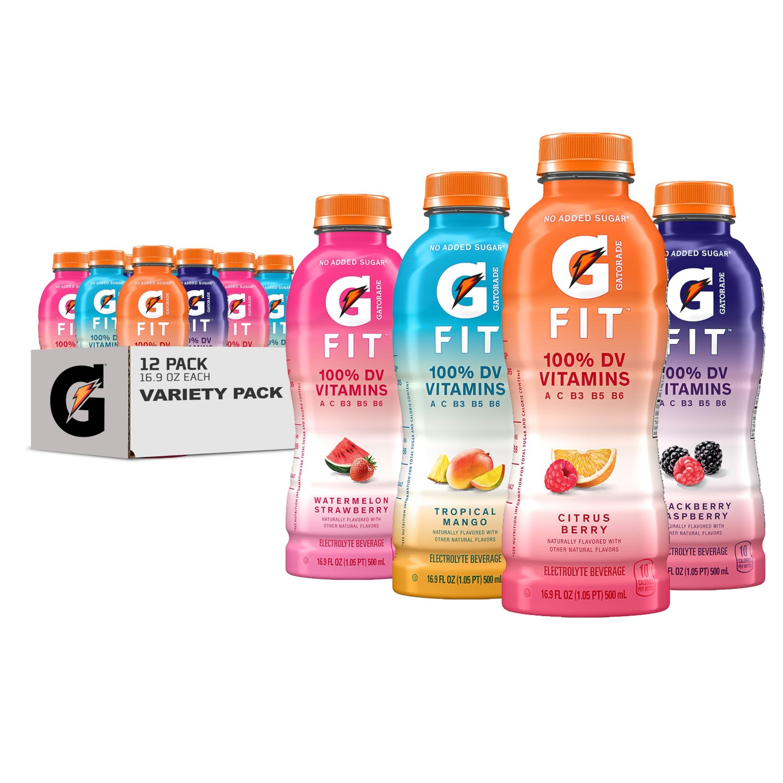 Gatorade Fit Electrolyte Beverage Healthy Flavor Variety Pack 12 Pack
