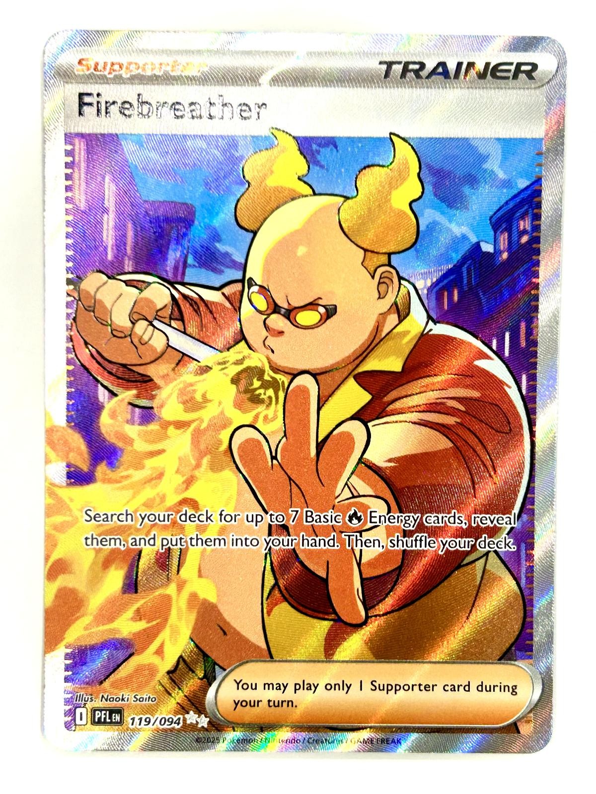 Firebreather 119/094 Ultra Rare Phantasmal Flames Pokemon Holo Near Mint