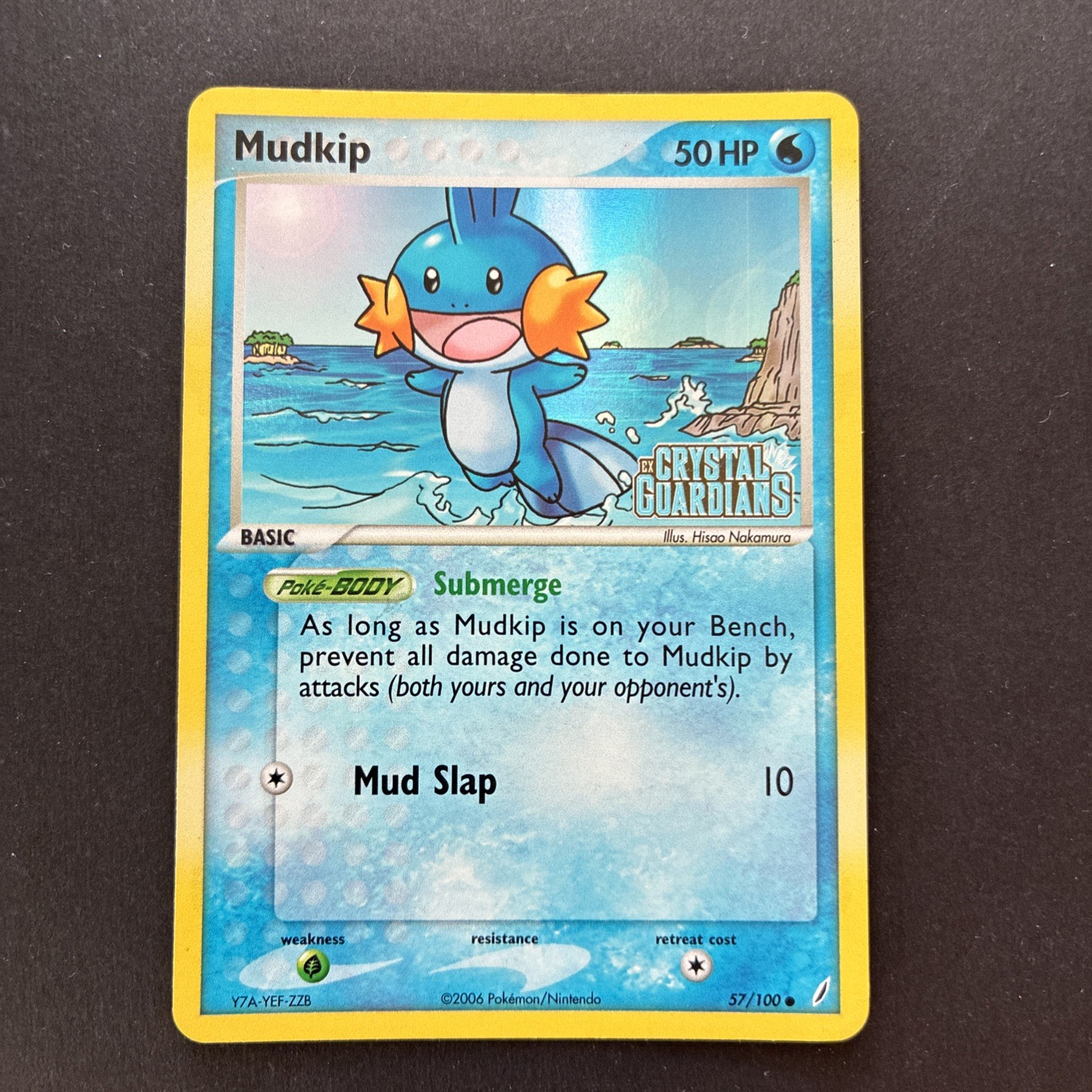 Mudkip 57/100 Crystal Guardians Reverse Holo