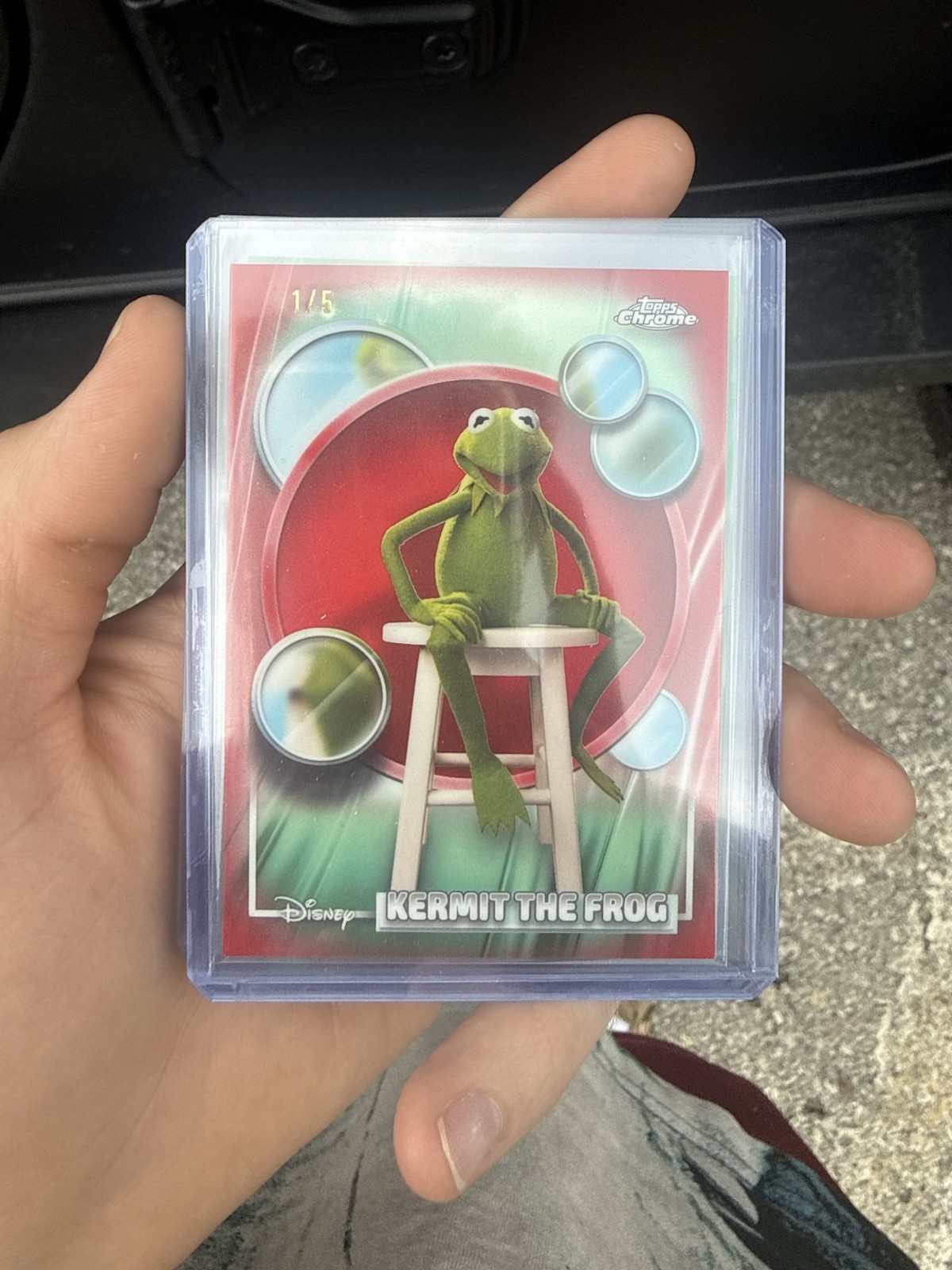 2026 Topps Chrome Disney Kermit The Frog True Red Refractor /5 FIRST ON PRINT