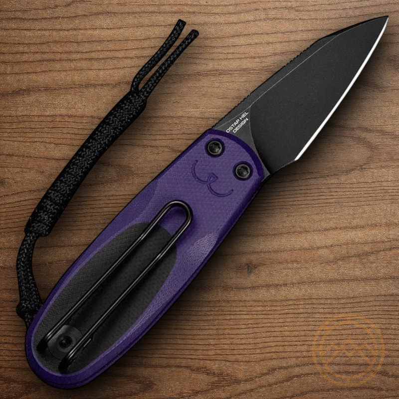 Civivi Purr Folding Knife 1.88″ Nitro V Steel Blade Gray And Purple G10 Handle