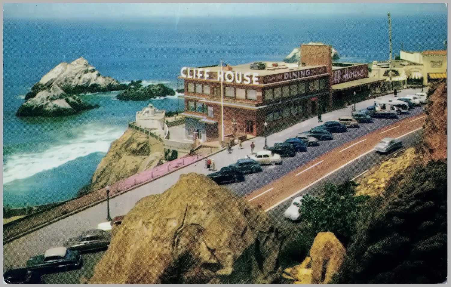 Cliff House Restaurant Seal Rocks San Francisco CA 1959 Postcard -PC159