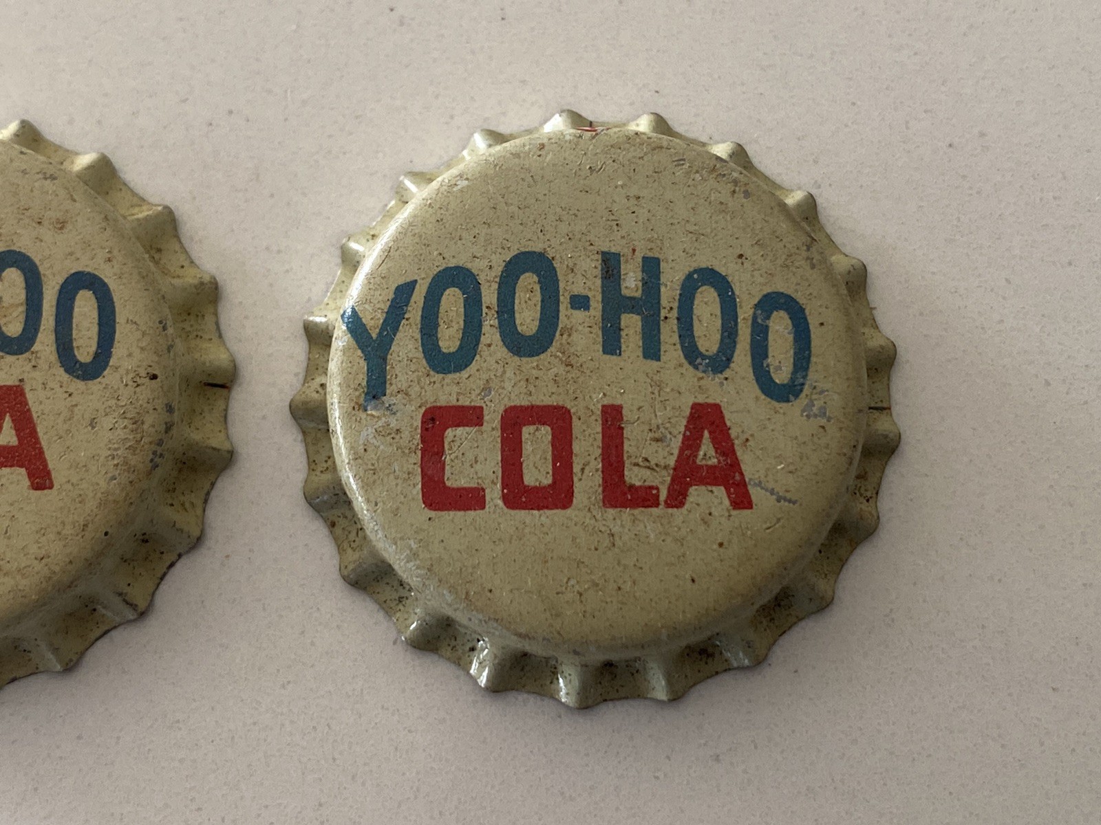 2 1950s 1960s Yoo-Hoo Unused Cola Cork Soda Bottle Cap Vintage 50s 60s YooHoo