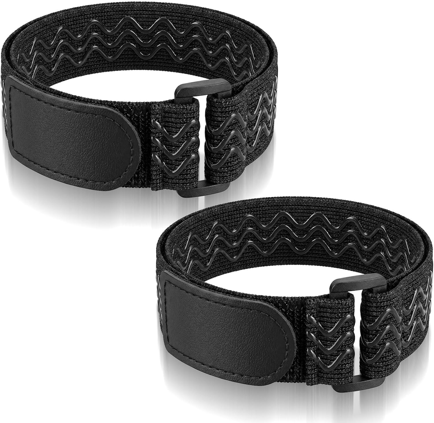 2Pcs Adjustable Cowboy Boot Straps, Elastic Stretch Cinch Strap with Anti-Slip R