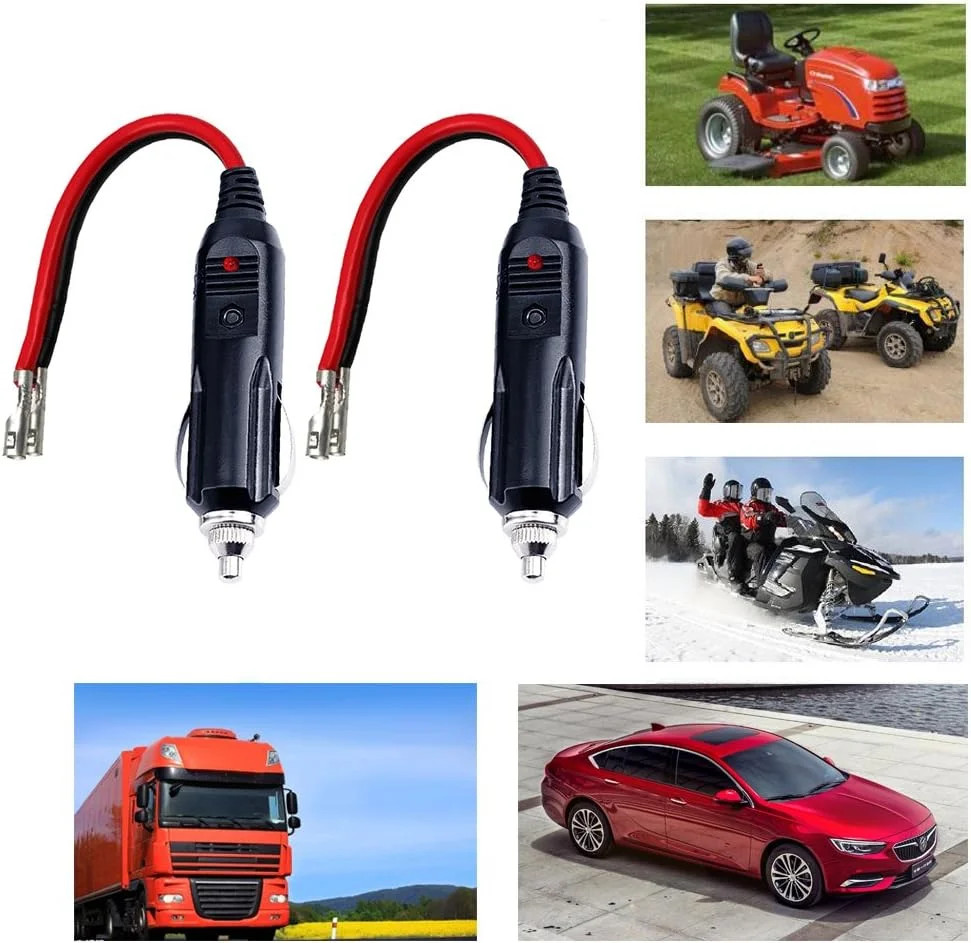 Replacement Cigarette Lighter Plug – 12 Volt Male Cigar Plug with Leads Car A…