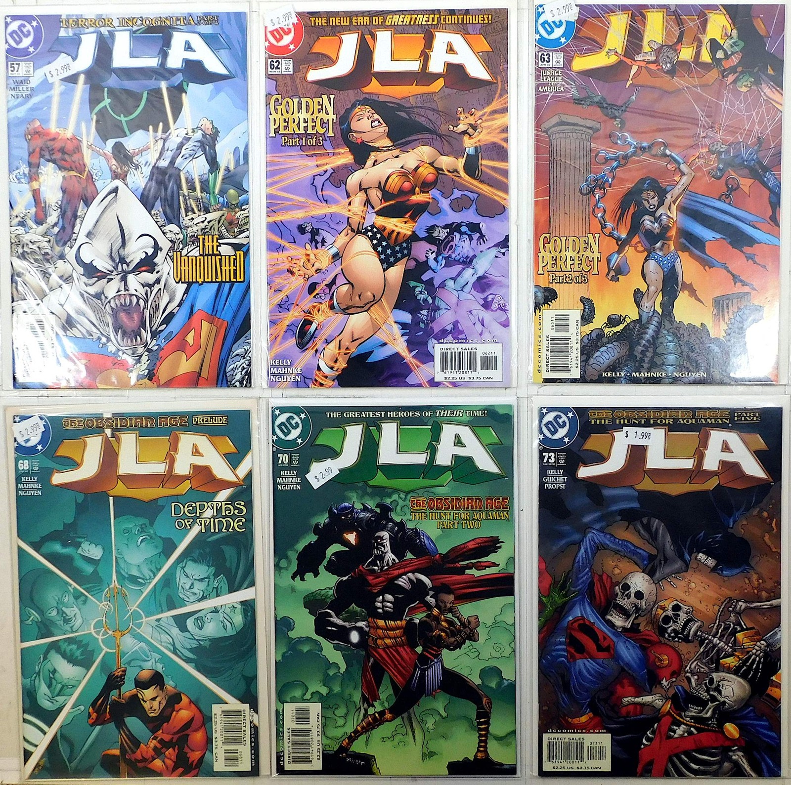 JLA Lot 6 #57, 62, 63, 68, 70, 73 2001 DC Justice League America Comics