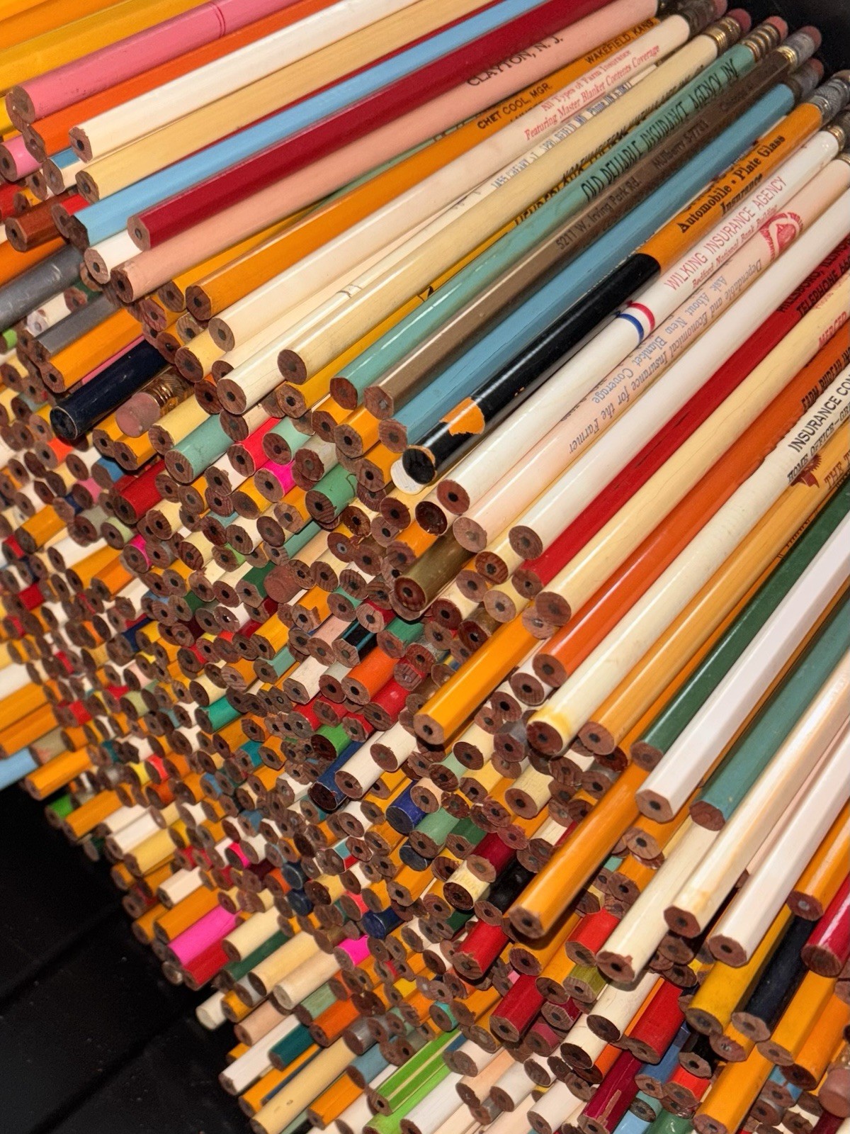 1930s-1950s Vtg OLD PENCILS Lot of 100 Antique Advertisement PENCIL Collection