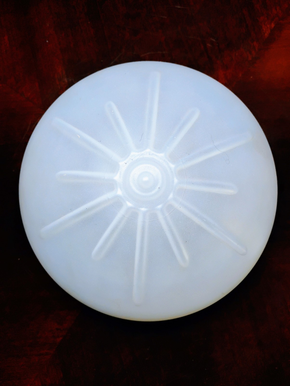 Vintage MCM Starburst Flush Mount Ceiling Light Shade | Frosted Satin Glass | 6″