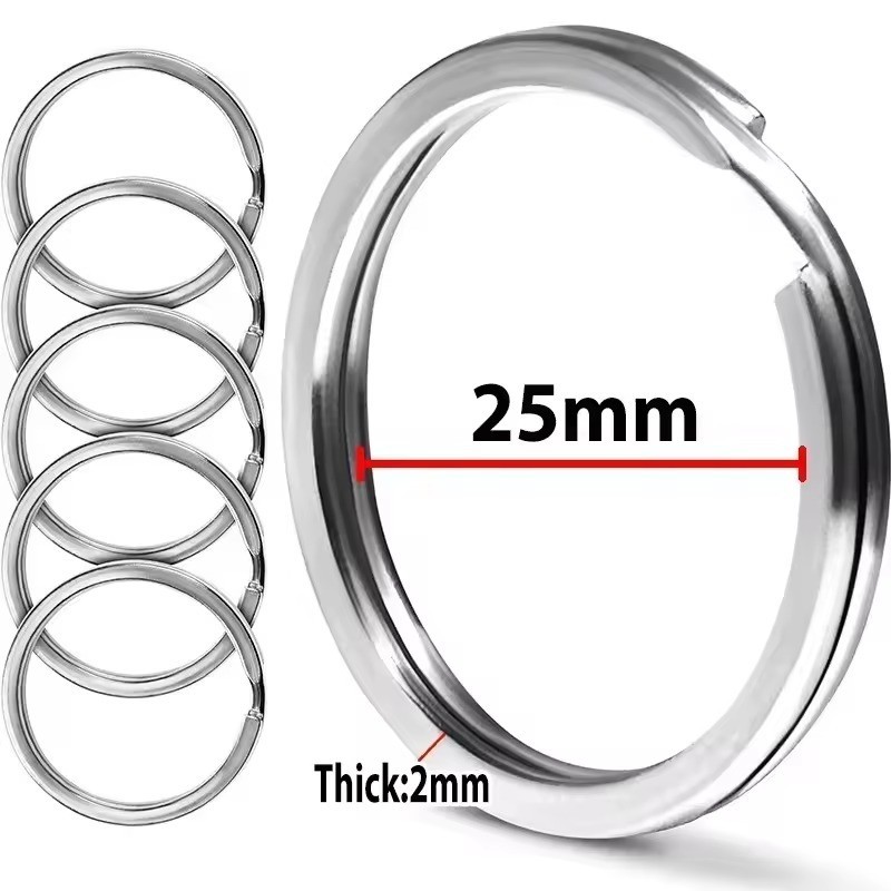 Key Rings Stainless Steel Assortment Heavy Duty Split Key Ring Loops in Small
