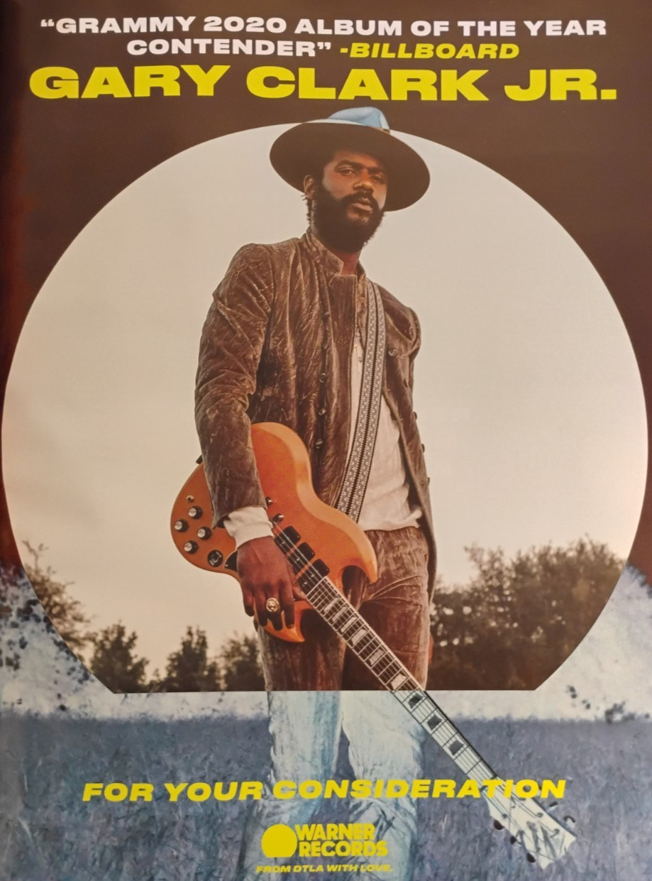 2019 GARY CLARK JR ORIGINAL (UNFRAMED) magazine PROMO AD 10 x 13