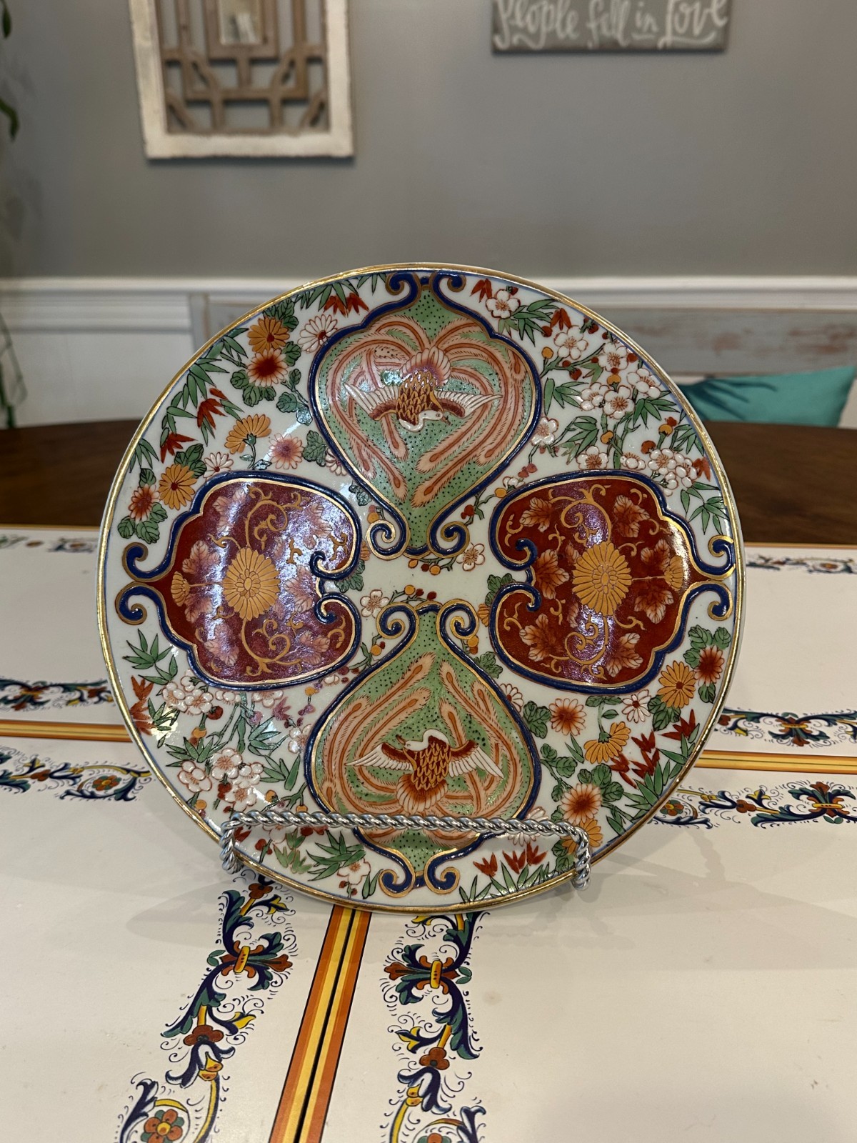 Vintage Japanese Arita Imari plate – 10″ width