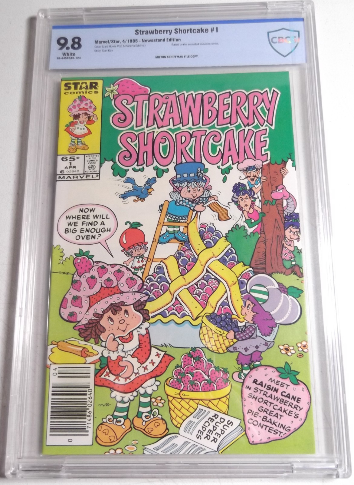 Newsstand Strawberry Shortcake #1 Cbcs 9.8 Milton Schiffman File Copy Pedigree