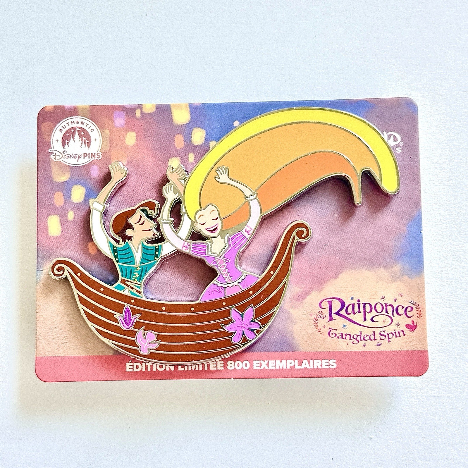 Disneyland Paris Attractions Raiponce Tangled Rapunzel Flynn Spin Pin LE 800