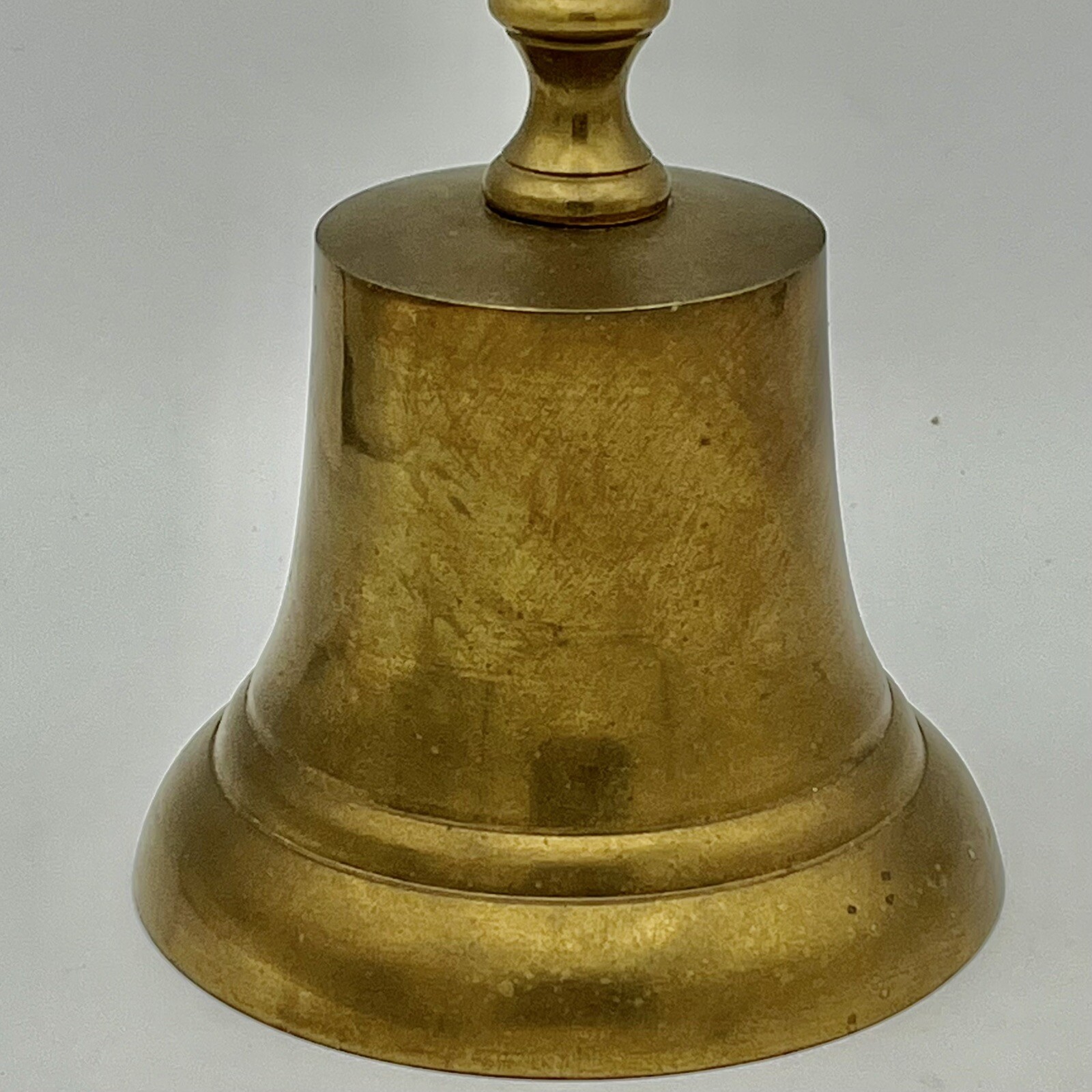 Vntg Solid Brass 8.5” Bell Made In India Enesco Import Corps