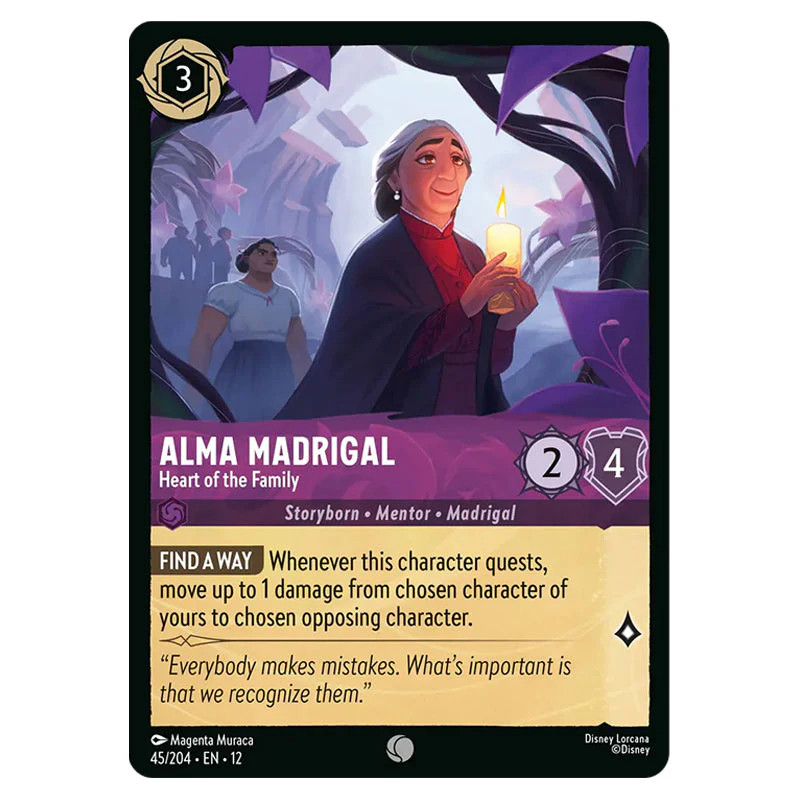 Lorcana – Wilds Unknown – Alma Madrigal – Heart of the Family (Common) – 45/204