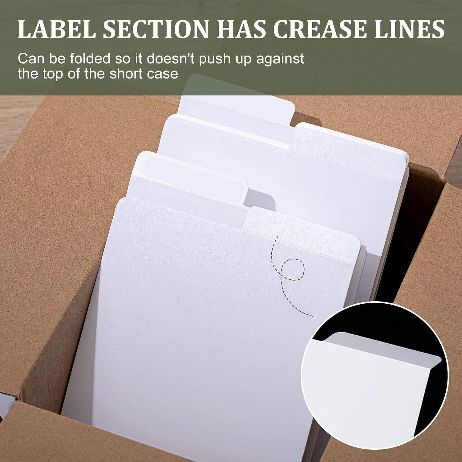 100 Pieces Comic Book Dividers with Tab with Tabs White Frosted Card Separator P