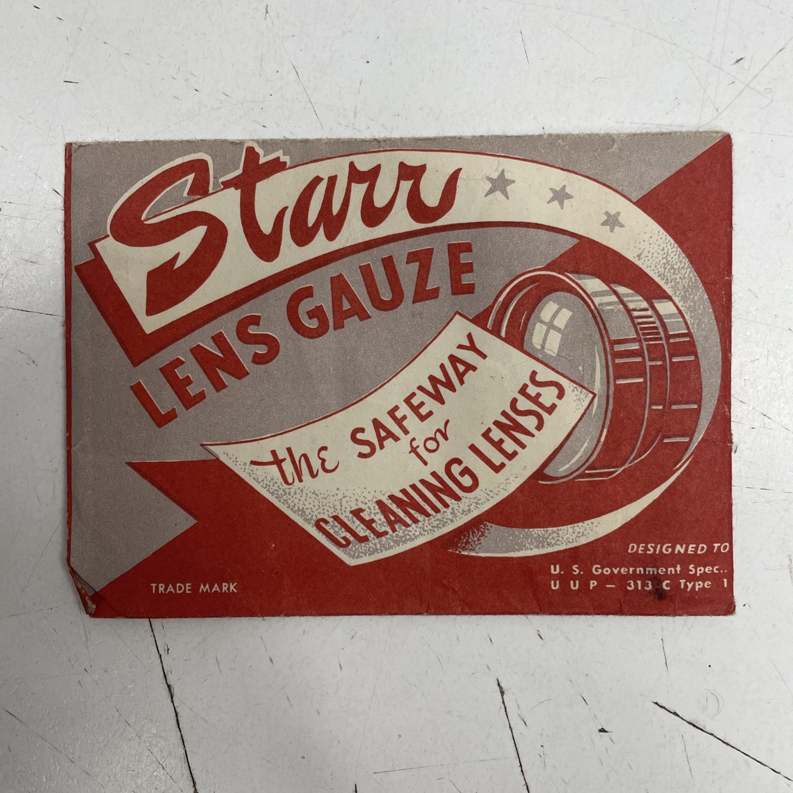 ORIGINAL VINTAGE RETRO EPHEMERA Camera Photography Accessory Starr Lens Gauze