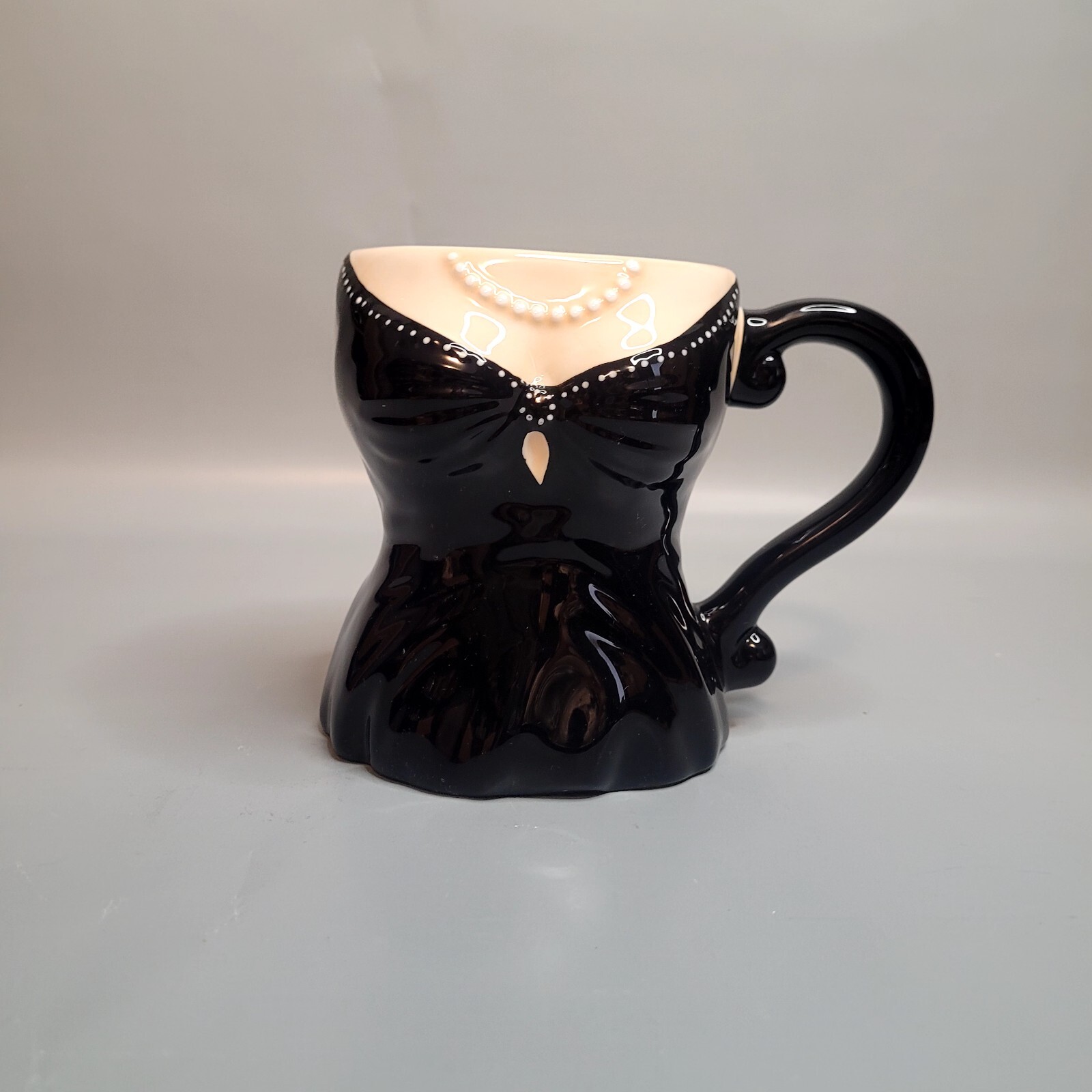 Little Black Dress Pier 1 Planter Vase Mug Lady Shaped Hand Painted Tall
