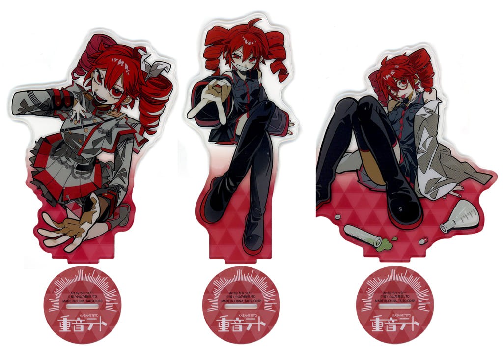 Kasane Teto Acrylic Stand Set of 3 Original Illustration 4.7in