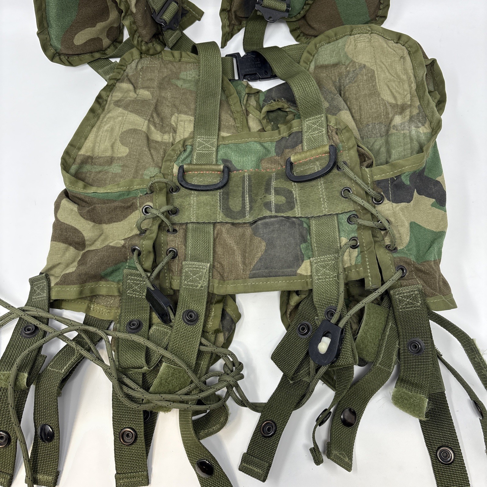 USGI Military Enhanced Tactical Load Bearing Vest Woodland 8415-01-296-8878