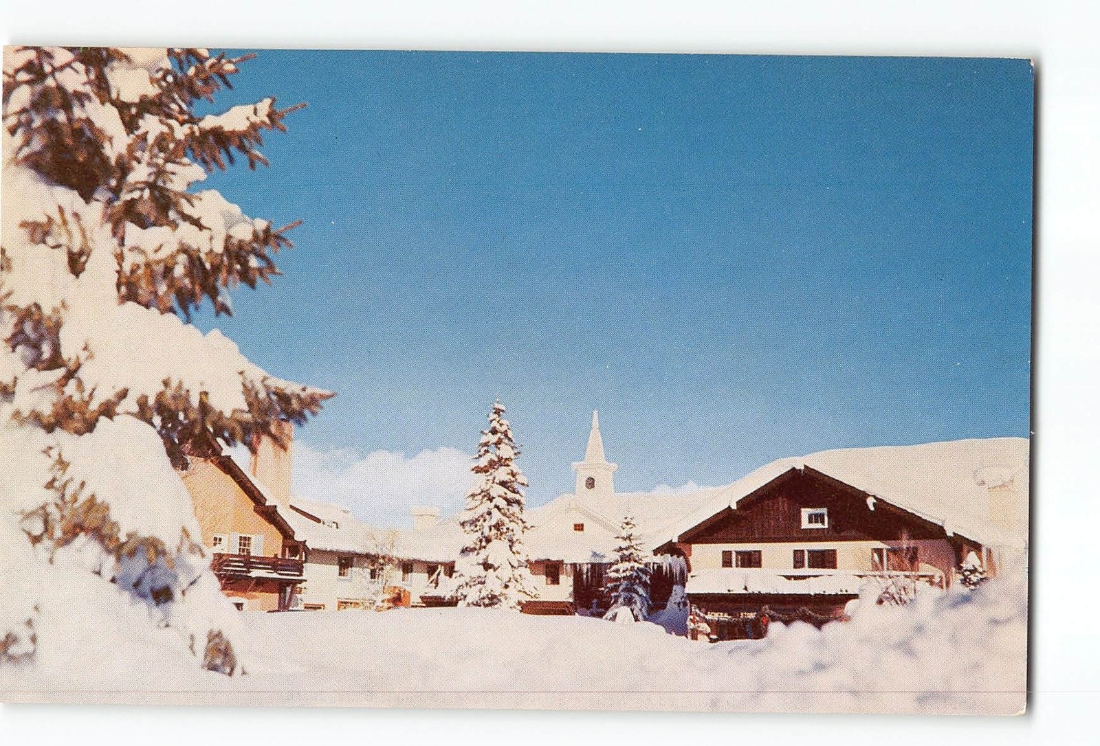 Sun Valley Idaho ID Vintage Postcard Challenger Inn Winter Scene
