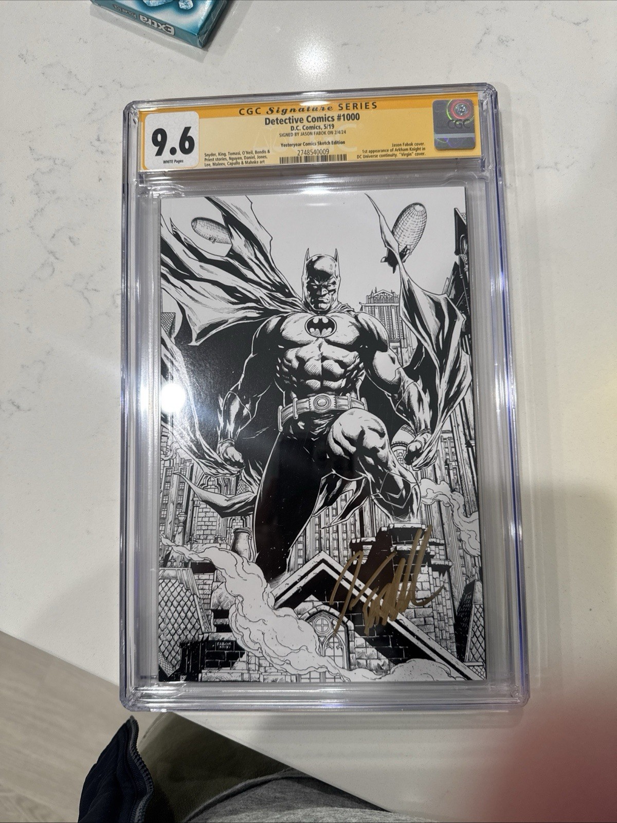 BATMAN DETECTIVE COMICS #1000 CGC 9.6 SS YESTERYEAR SKETCH EDITION JASON FABOK