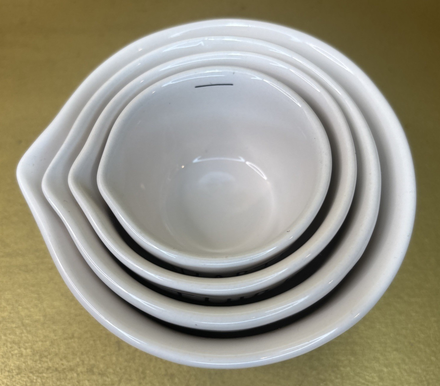 Rae Dunn Measuring Cups Set Artisan Collection Farmhouse White LL 181 Ceramic