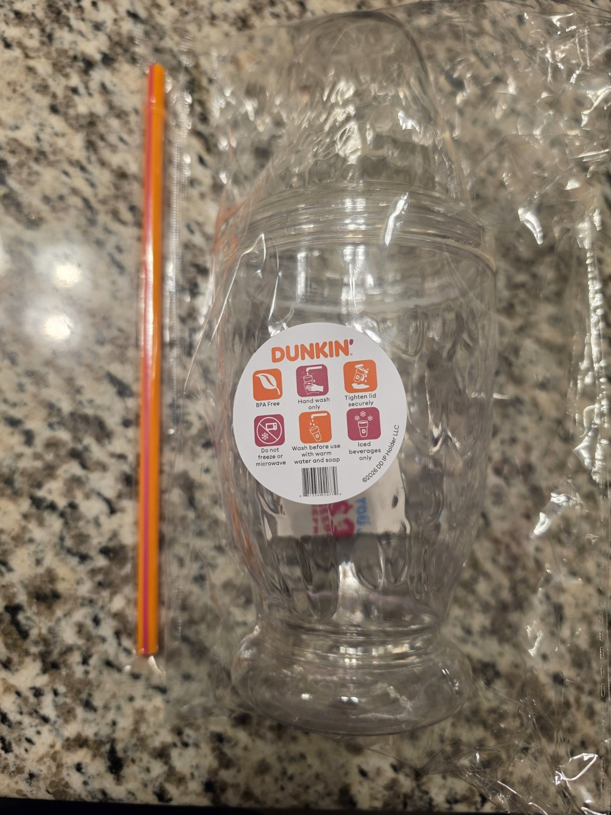 Dunkin’ Donuts Clear Plastic Eagle Cup July 4th LIMITED EDITION🦅🧡