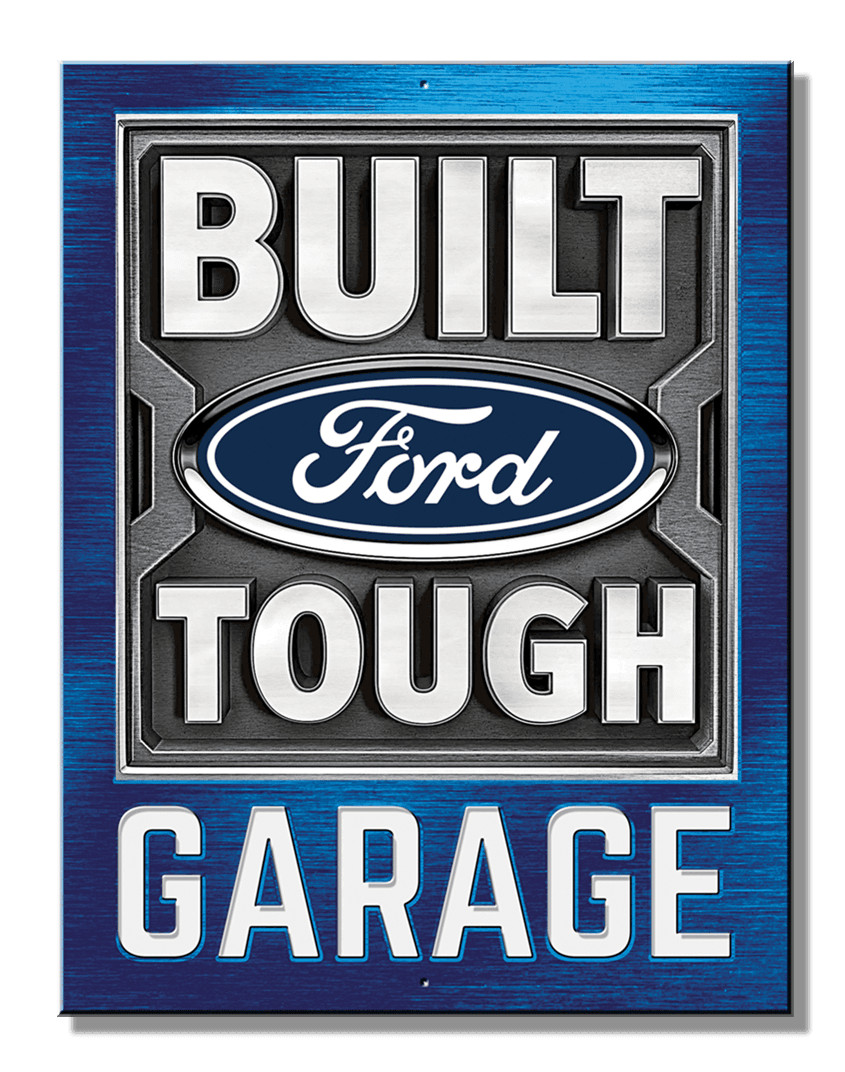 Built Ford Tough Garage sign 8.25″ x 10.75″ inch Made in USA