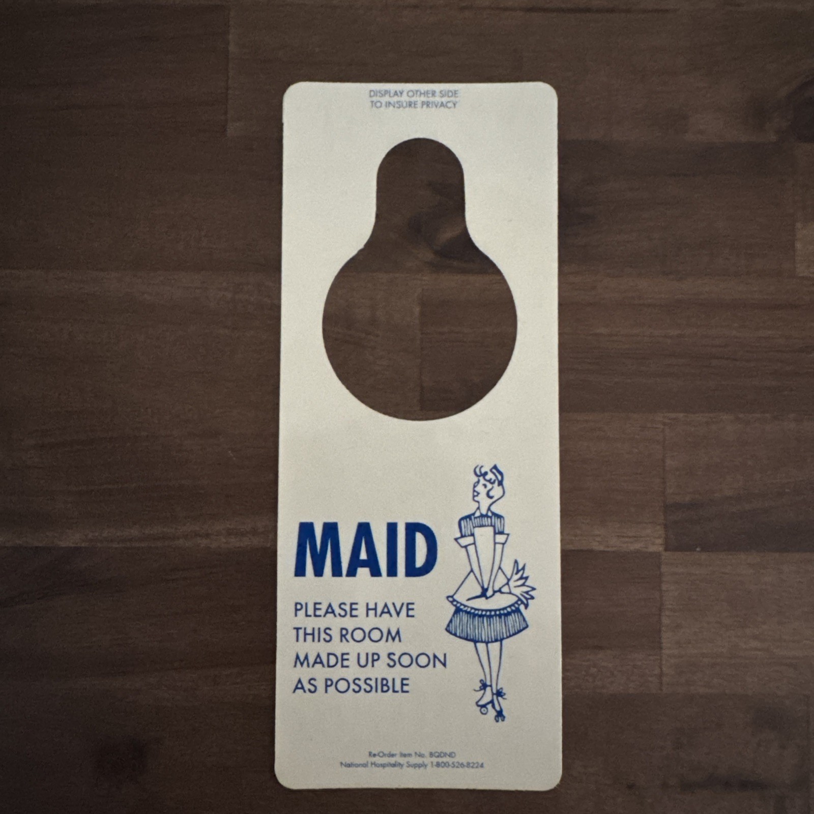 Vintage Reversible Maid Service Do Not Disturb Sign American Hotel Register Co
