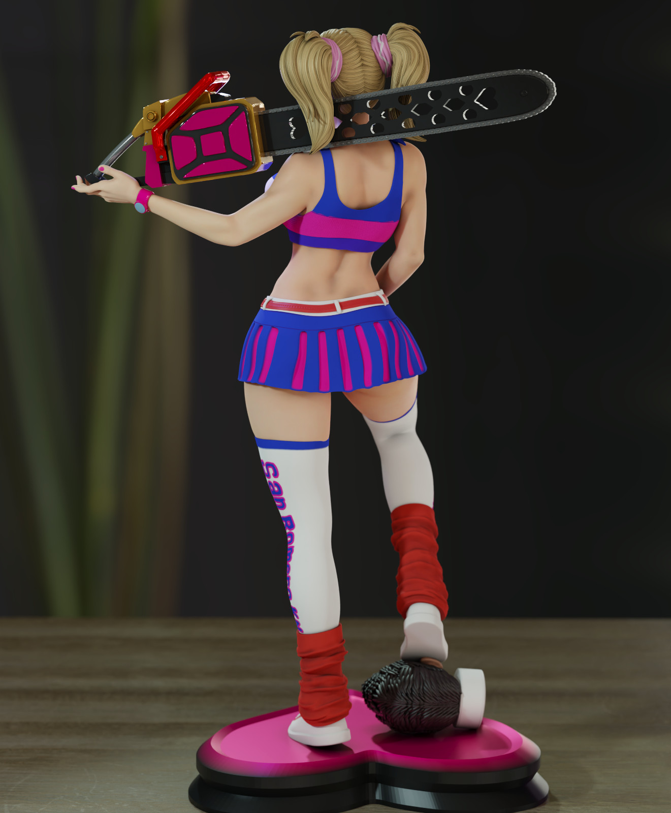 Lollipop Chainsaw Hand Painted Resin Figure – Collectible Display Statue