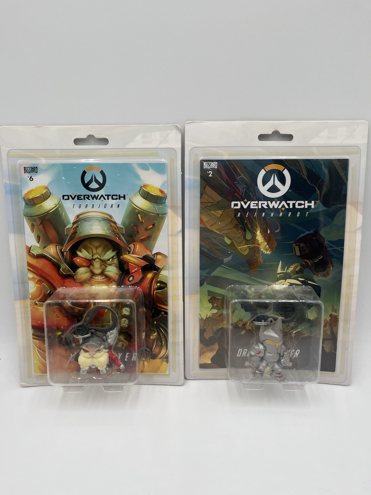 Lot of 2 Overwatch Comic Books w/Backpack Hangers (2018, Blizzard)