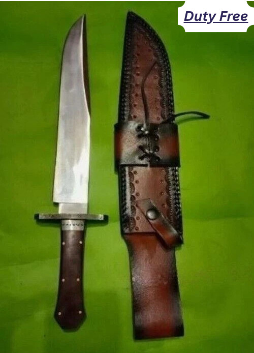 Handmade Alamo Musso Full Tang Bowie Knife Tool Steel Hunting Survival Knife