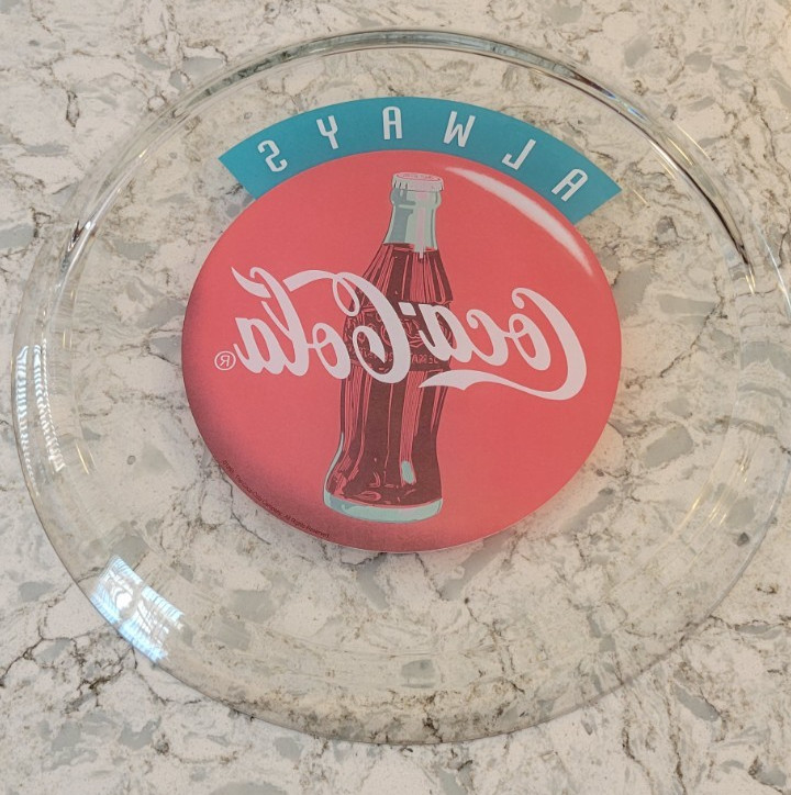 Coke Coca-Cola Always Serving Platter Tray Plate 1995 13″ Indiana Glass USA NEW