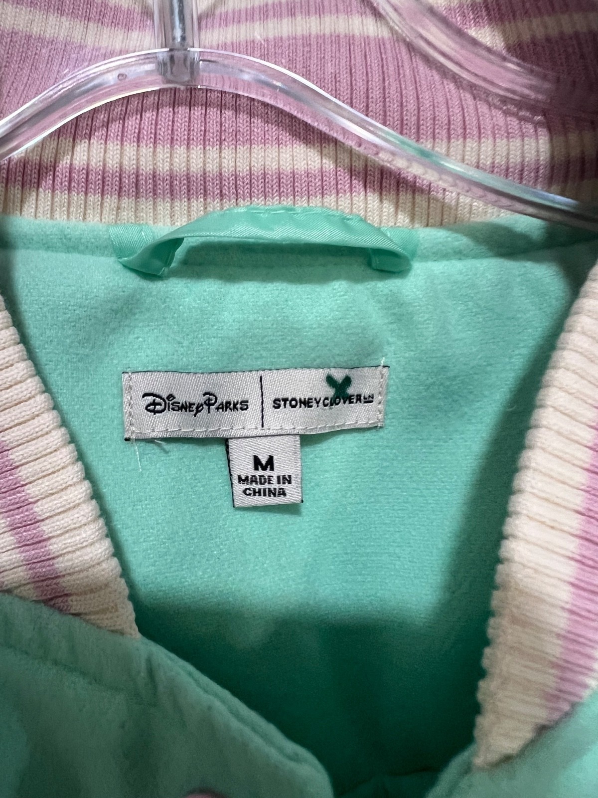 NWT Disney Stoney Clover Lane Its A Small World Varsity Bomber Jacket Size:MED