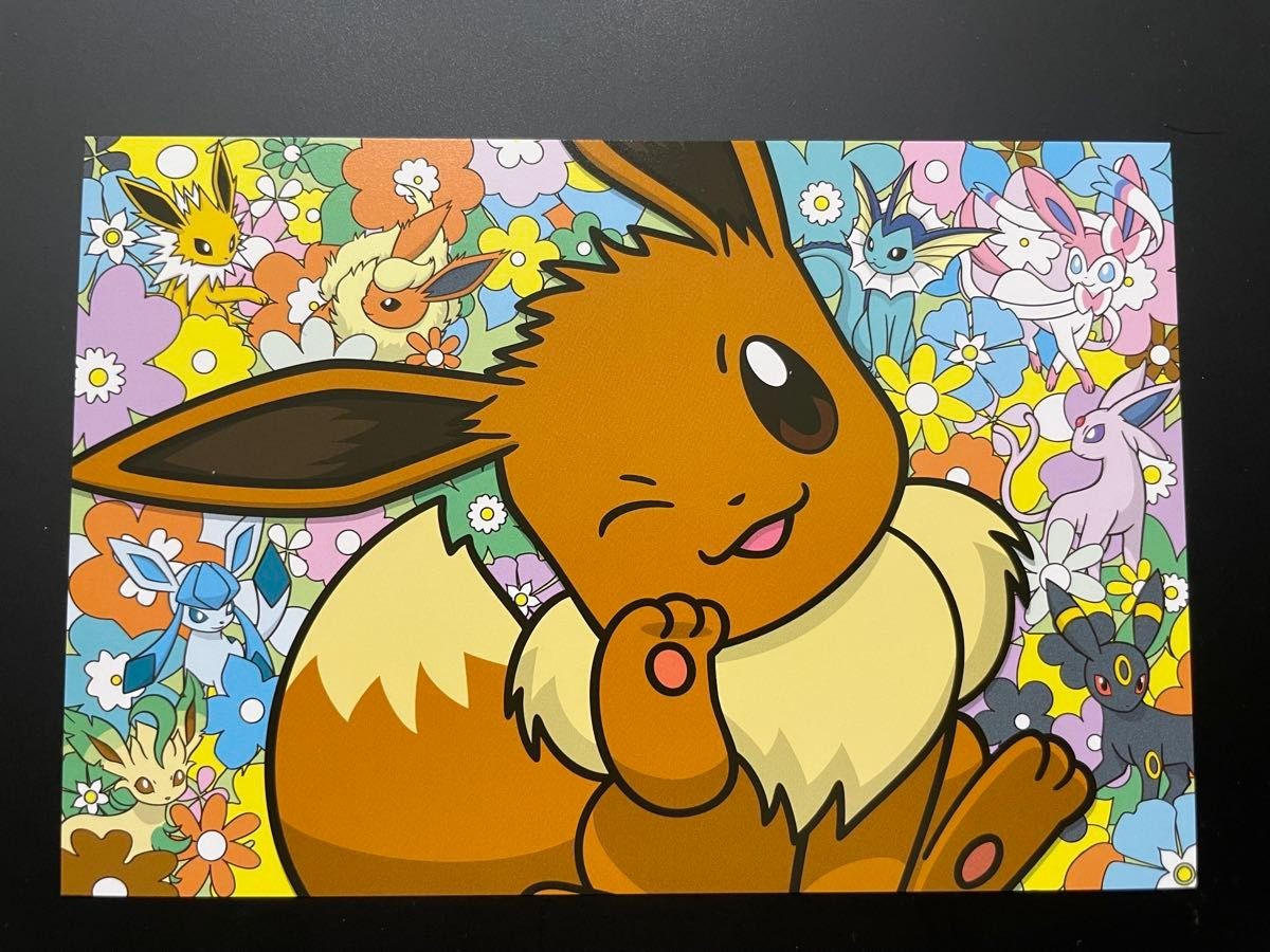 Pokemon Eeveelutions Postcard Eevee Vaporeon Umbreon Sylveon Japan