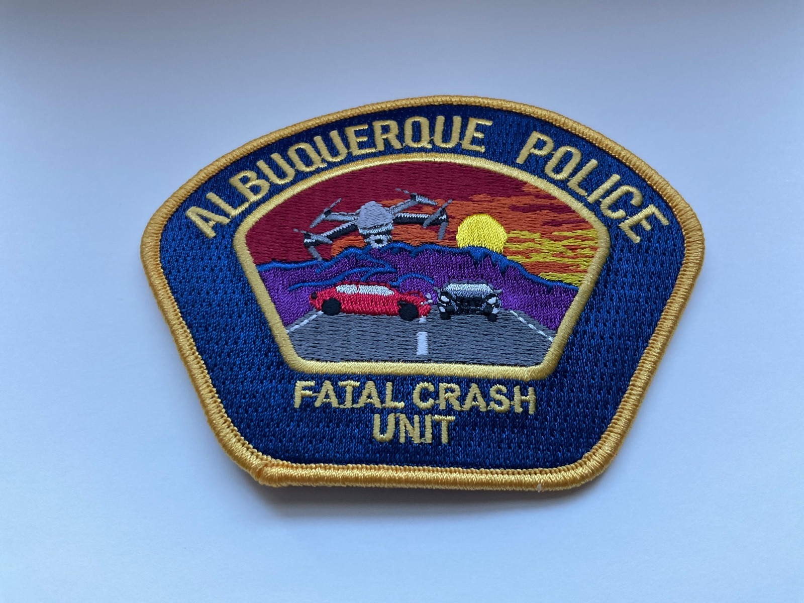 Gold Blue Traffic Homicide Drone Albuquerque Police State New Mexico NM