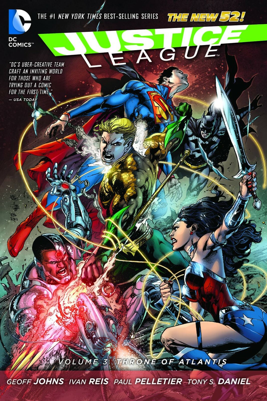 Justice League Volume 3 Throne of Atlantis GN Geoff Johns Ivan Reis New NM