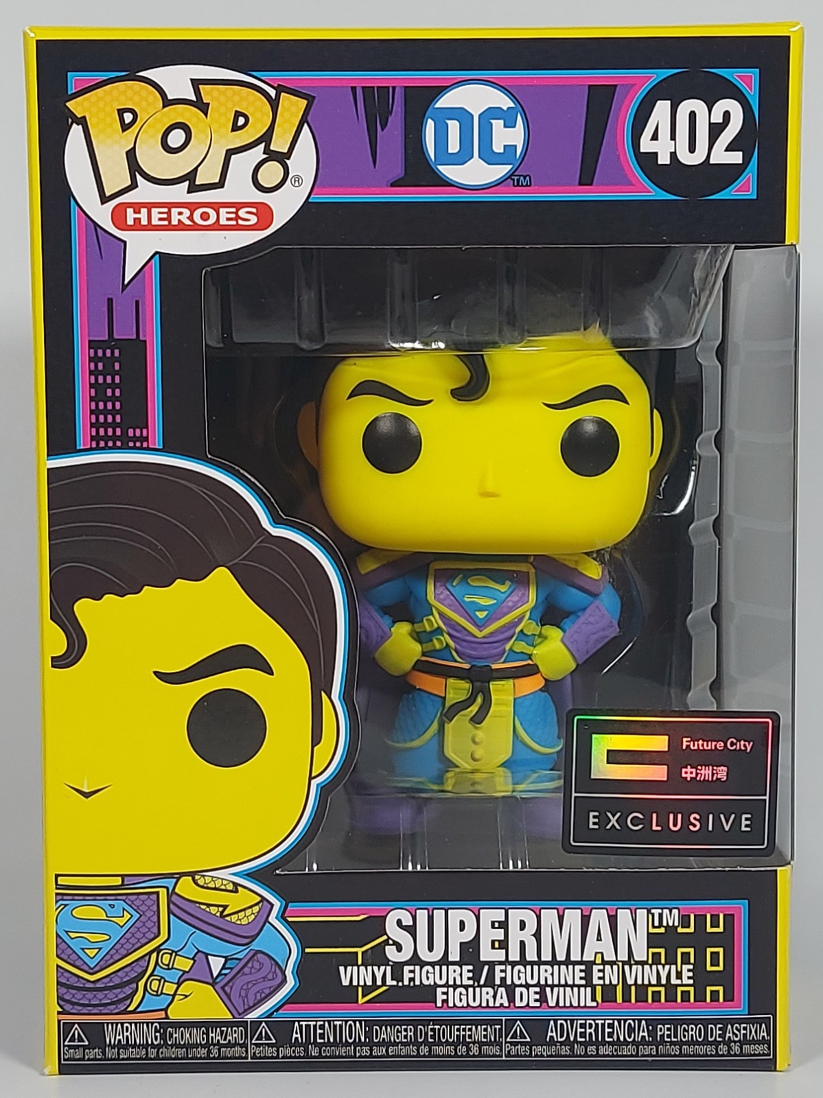 Funko Pop! Superman #402 (Blacklight) – Future City Exclusive | Imperial Heroes!