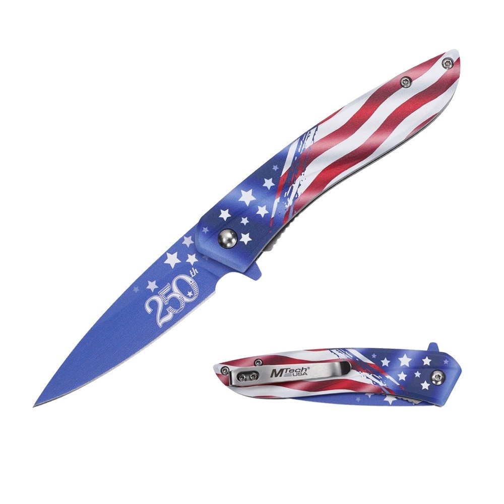 USA 250 Year Celebration MTECH Pocket Knives – Collectables – Patriotic