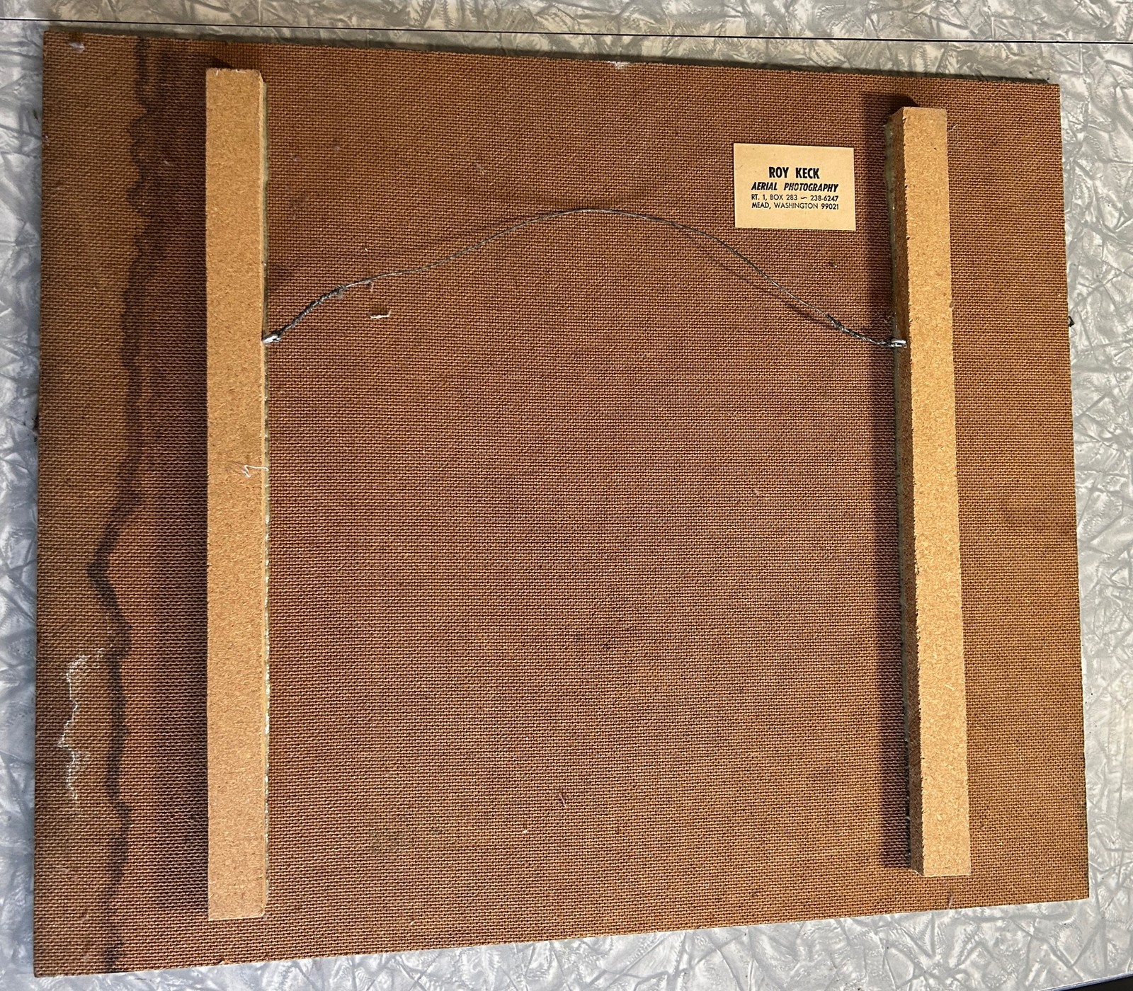 1974 SPOKANE WORLDS FAIR SITE 20 x 24 COLOR AERIAL CITY VIEW PHOTO ON MASONITE