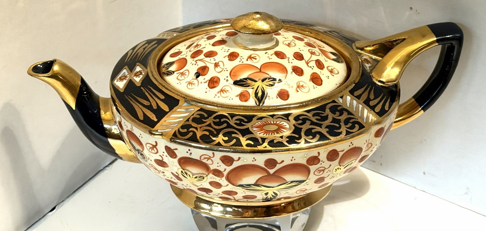 Vintage 3 Pc Lingard Webster Imari Tea Set Tunstall Staffordshire England 48 VGC