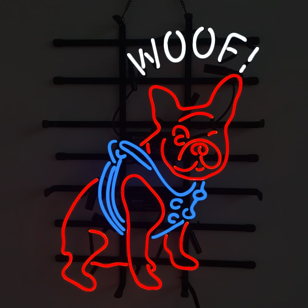 WOOF Neon Signs For Home Bar Pub Man Cave Garage Garden Wall Decor